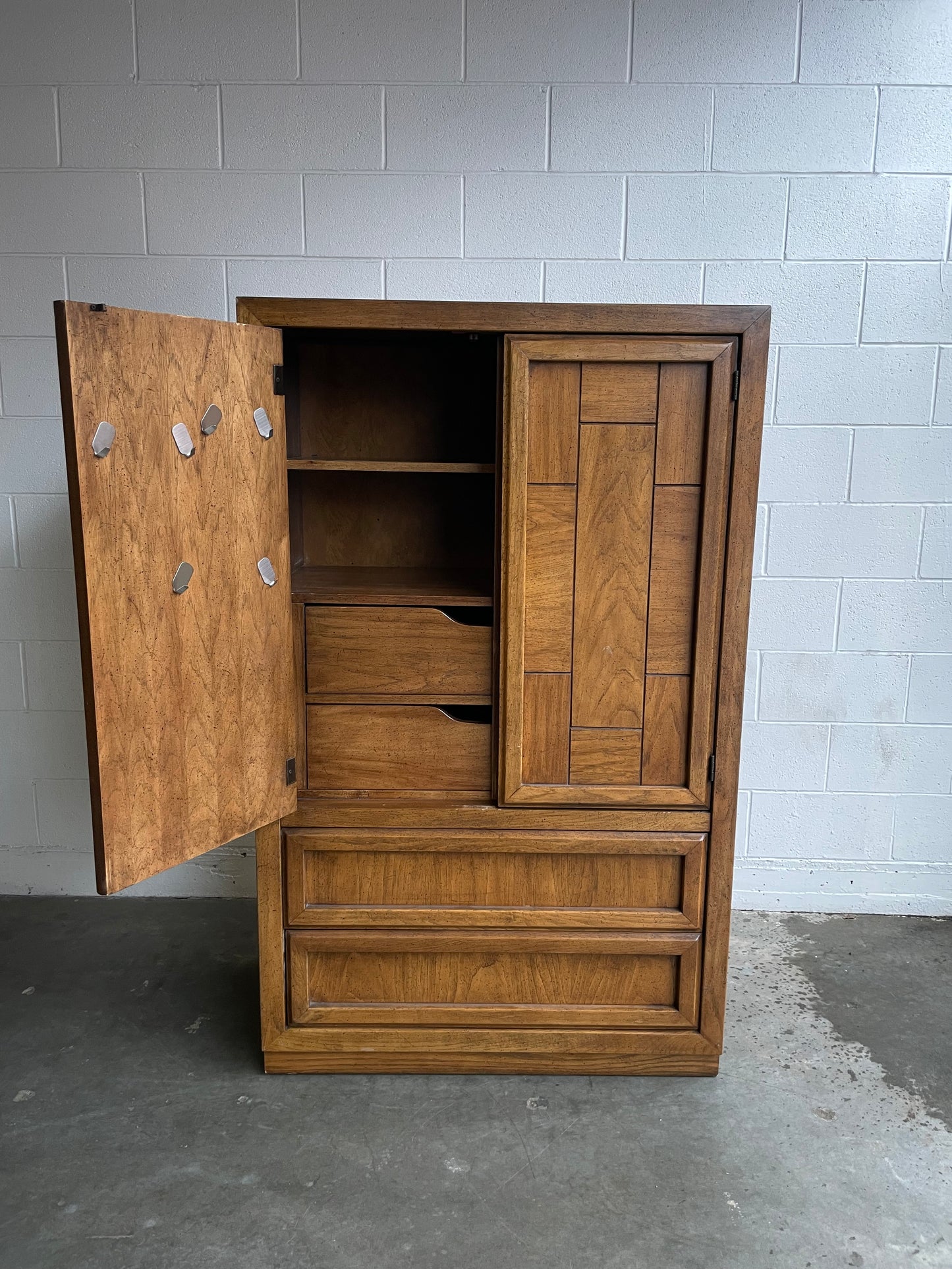 Vintage Dixie Mid Century Modern Armoire