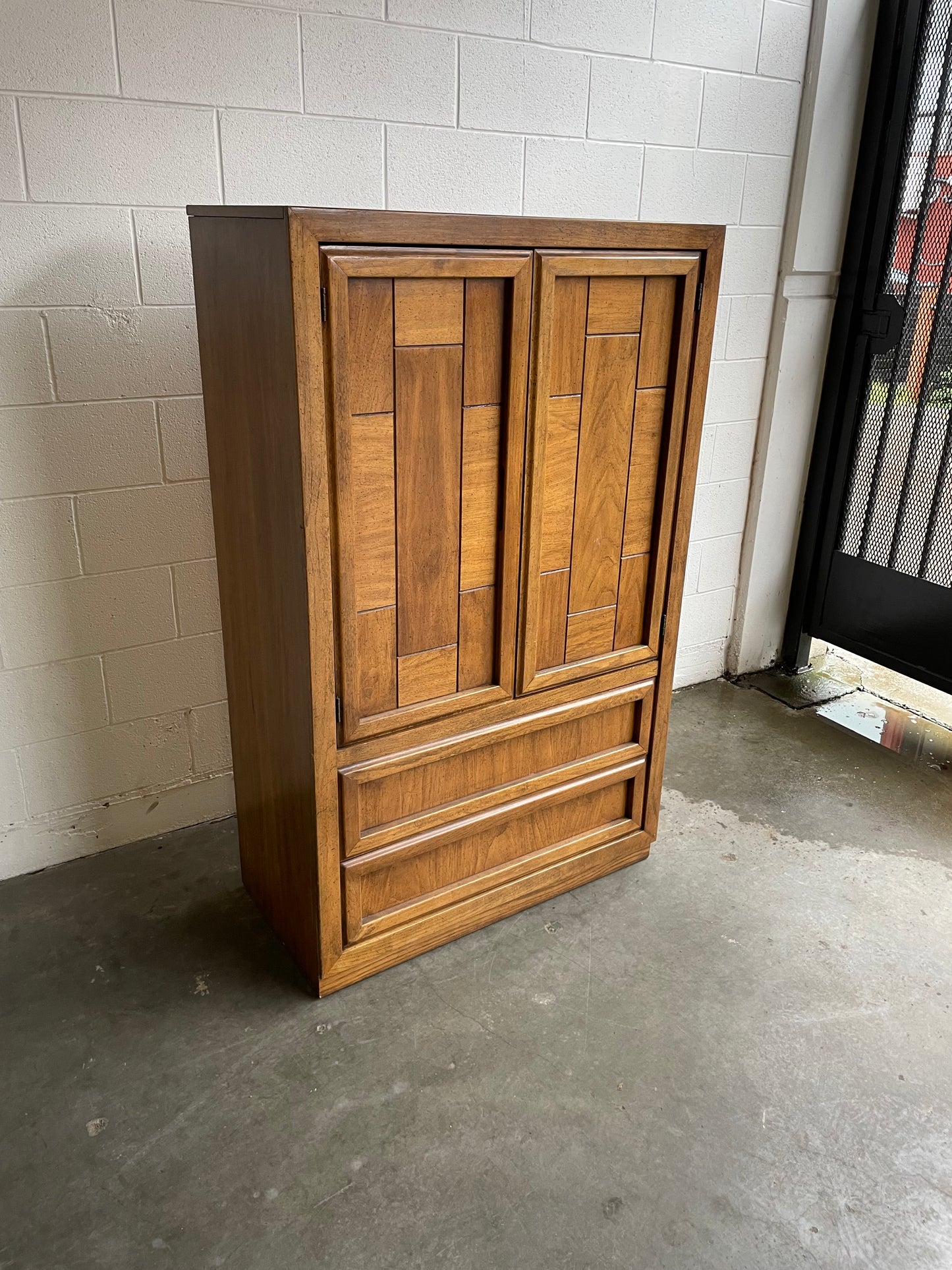 Vintage Dixie Mid Century Modern Armoire