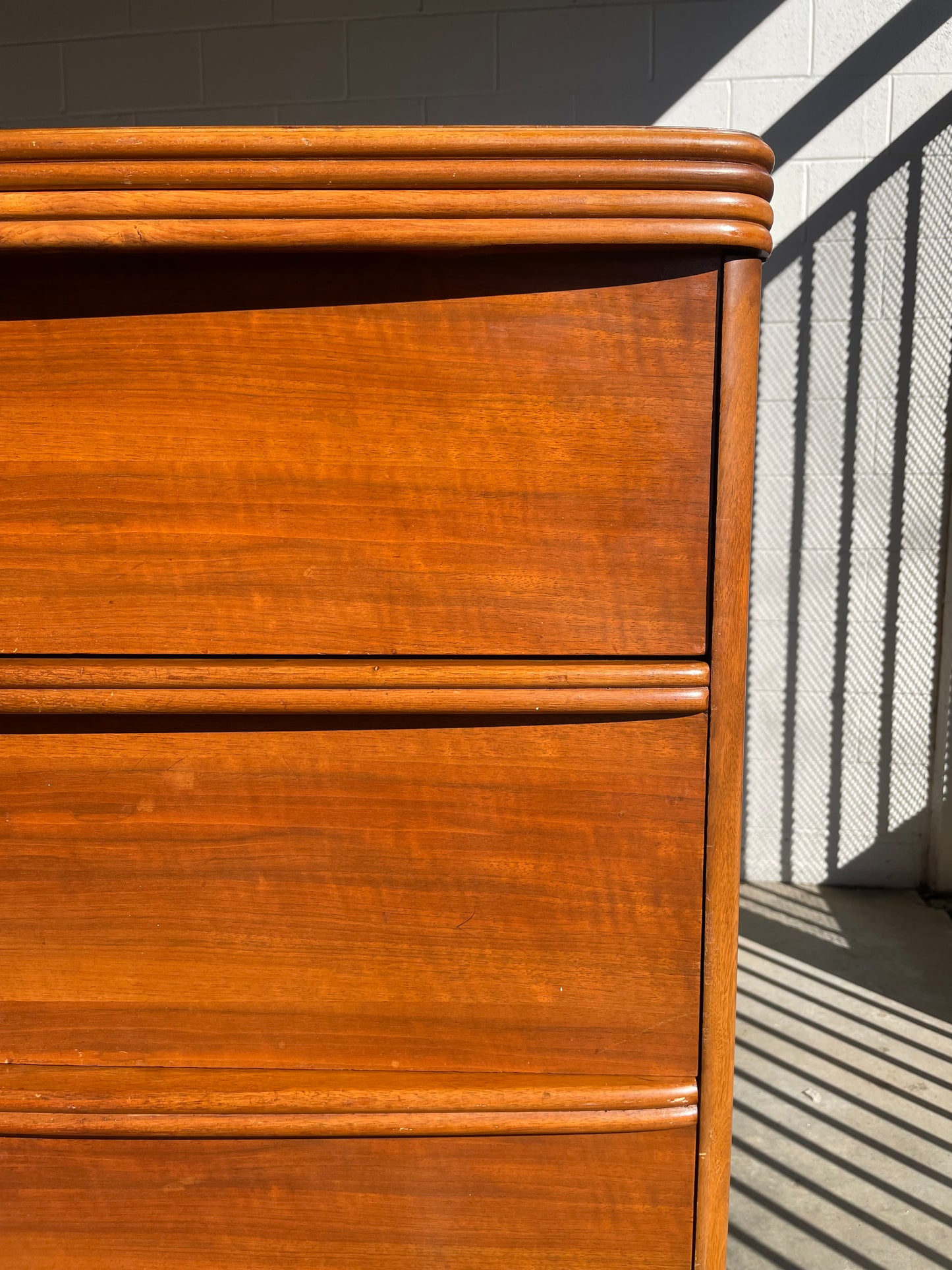 Solid Wood Five Drawer Highboy Dresser