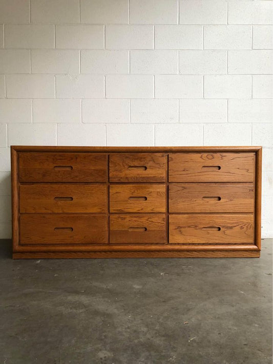Vintage 9 Drawer Dresser - Made in USA by Dixie Furniture