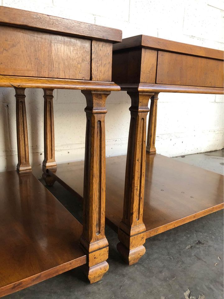 Pair of Drexel Heritage Italian Provincial Side Tables