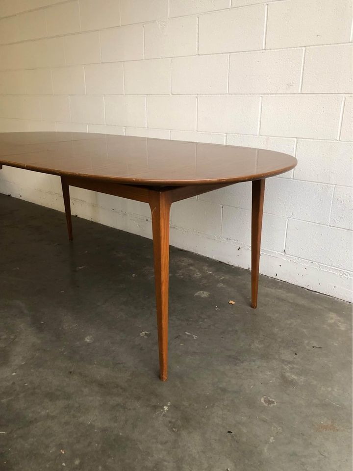 Vintage Dining Table Mid-Century Mod - Keller Furniture with two leaves