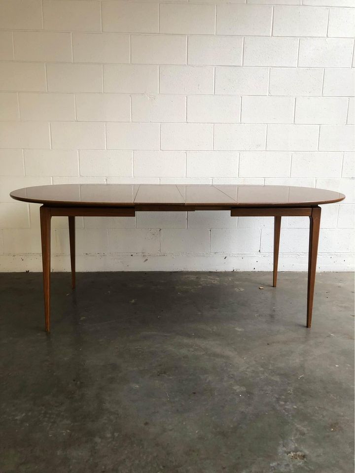 Vintage Dining Table Mid-Century Mod - Keller Furniture with two leaves