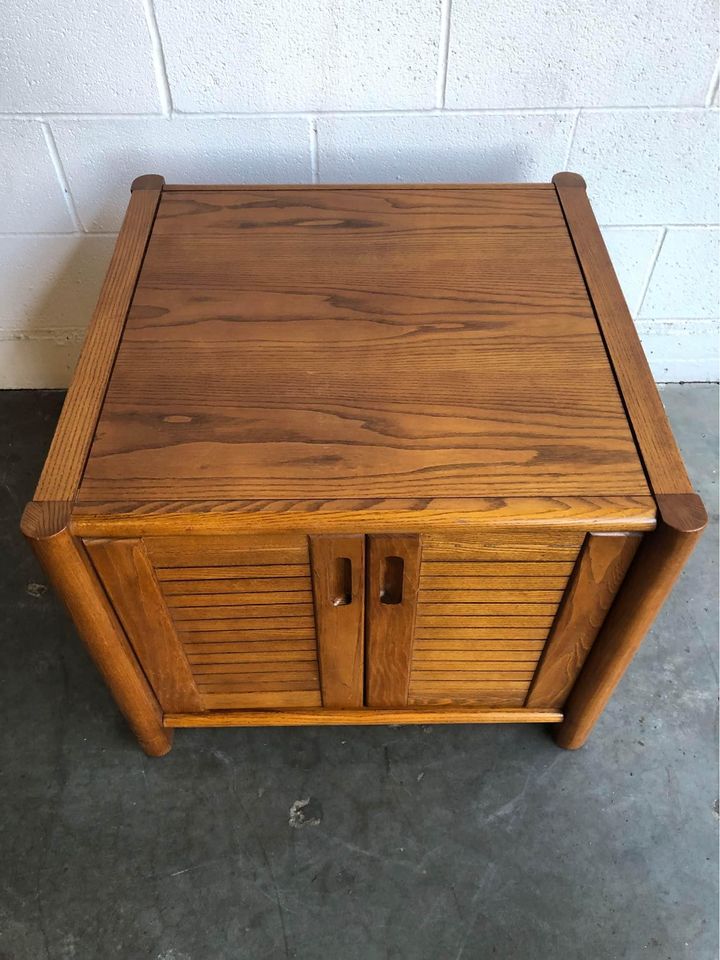 1980s Thomasville Nordica Danish Style Cabinet Side Table