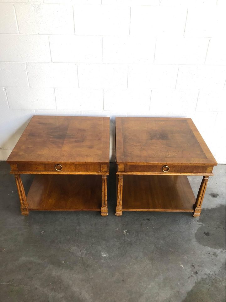 Pair of Drexel Heritage Italian Provincial Side Tables