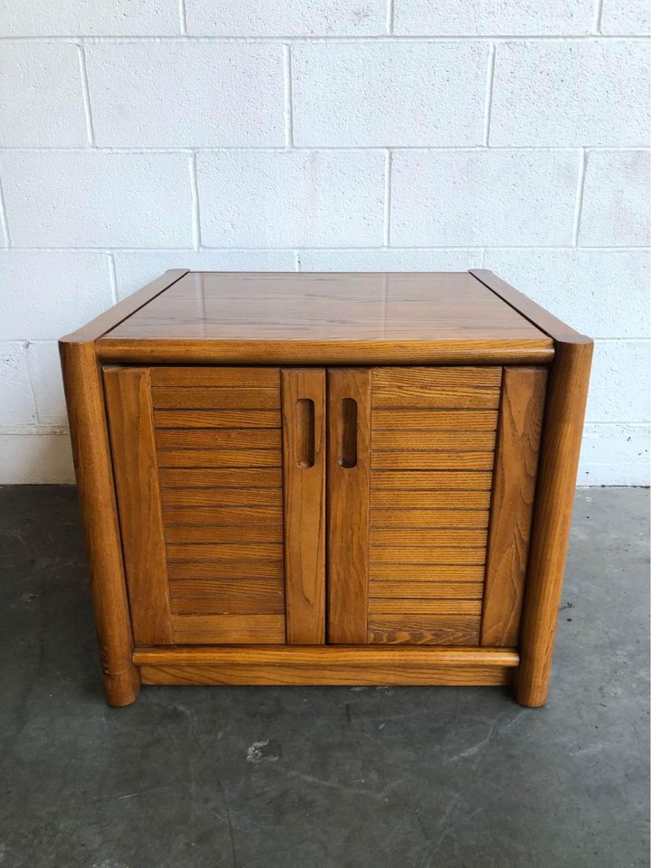 1980s Thomasville Nordica Danish Style Cabinet Side Table