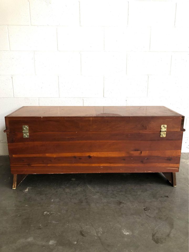 1950s Art Deco Waterfall Cedar Hope Chest