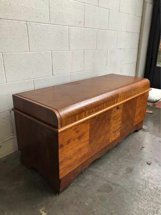 1950s Art Deco Waterfall Cedar Hope Chest