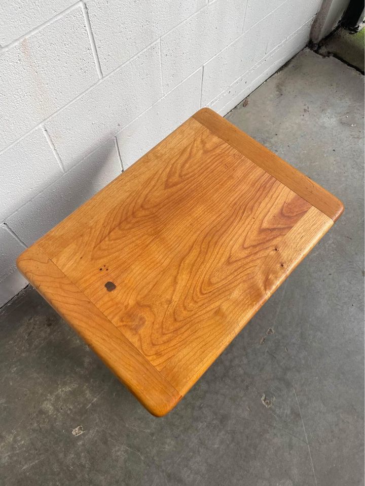 Unique Solid Wood End or Side Table - handmade in Oregon