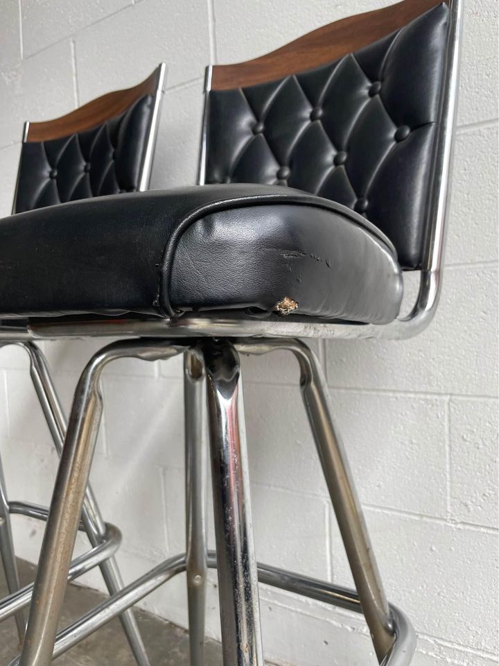 Pair of Cromcraft Vintage Bar Stools