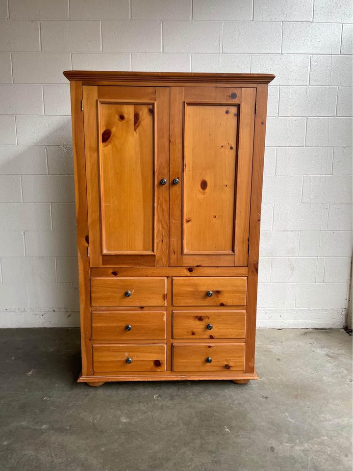 Solid Pine Kitchen Armoire