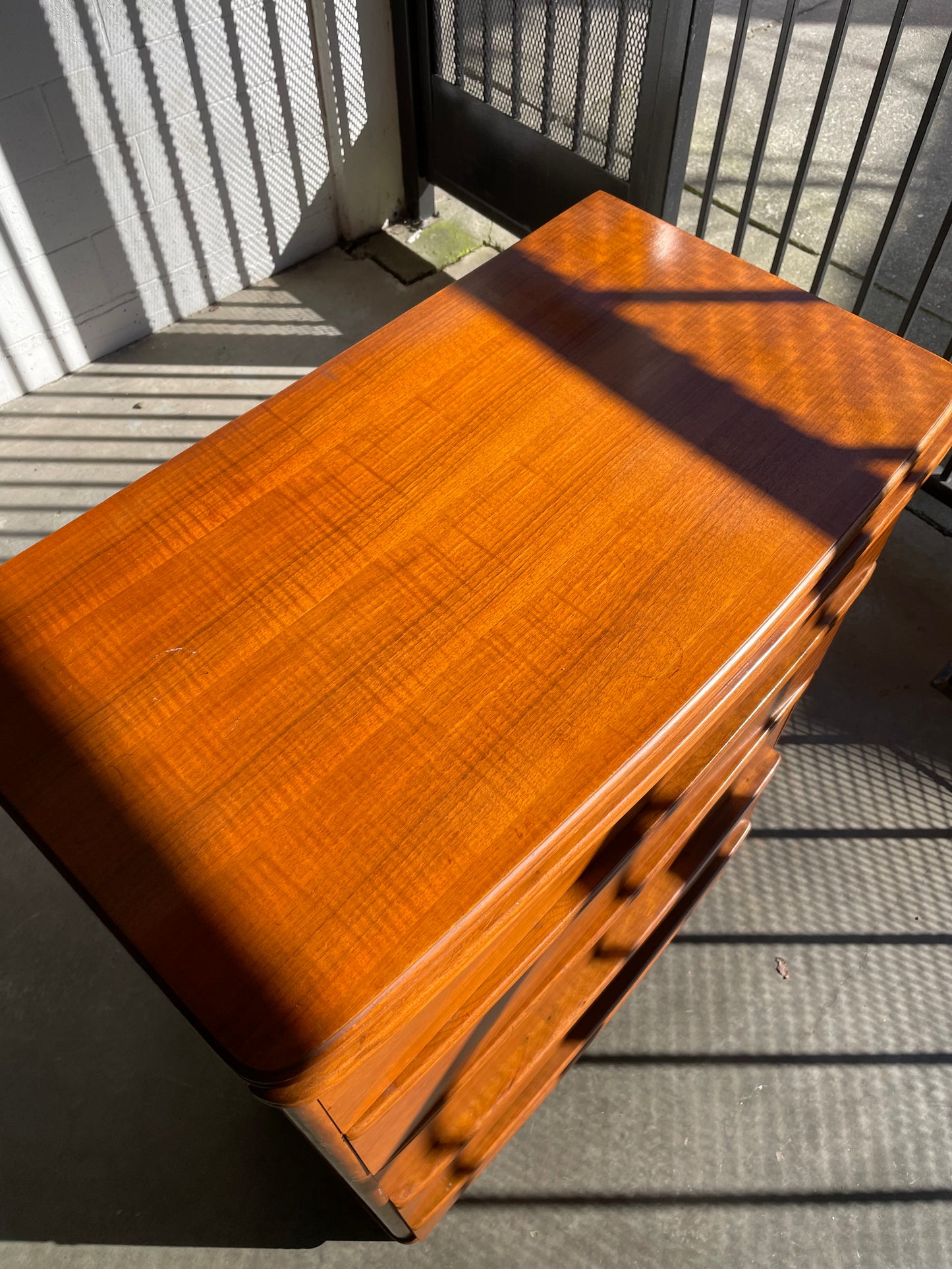 Solid Wood Five Drawer Highboy Dresser