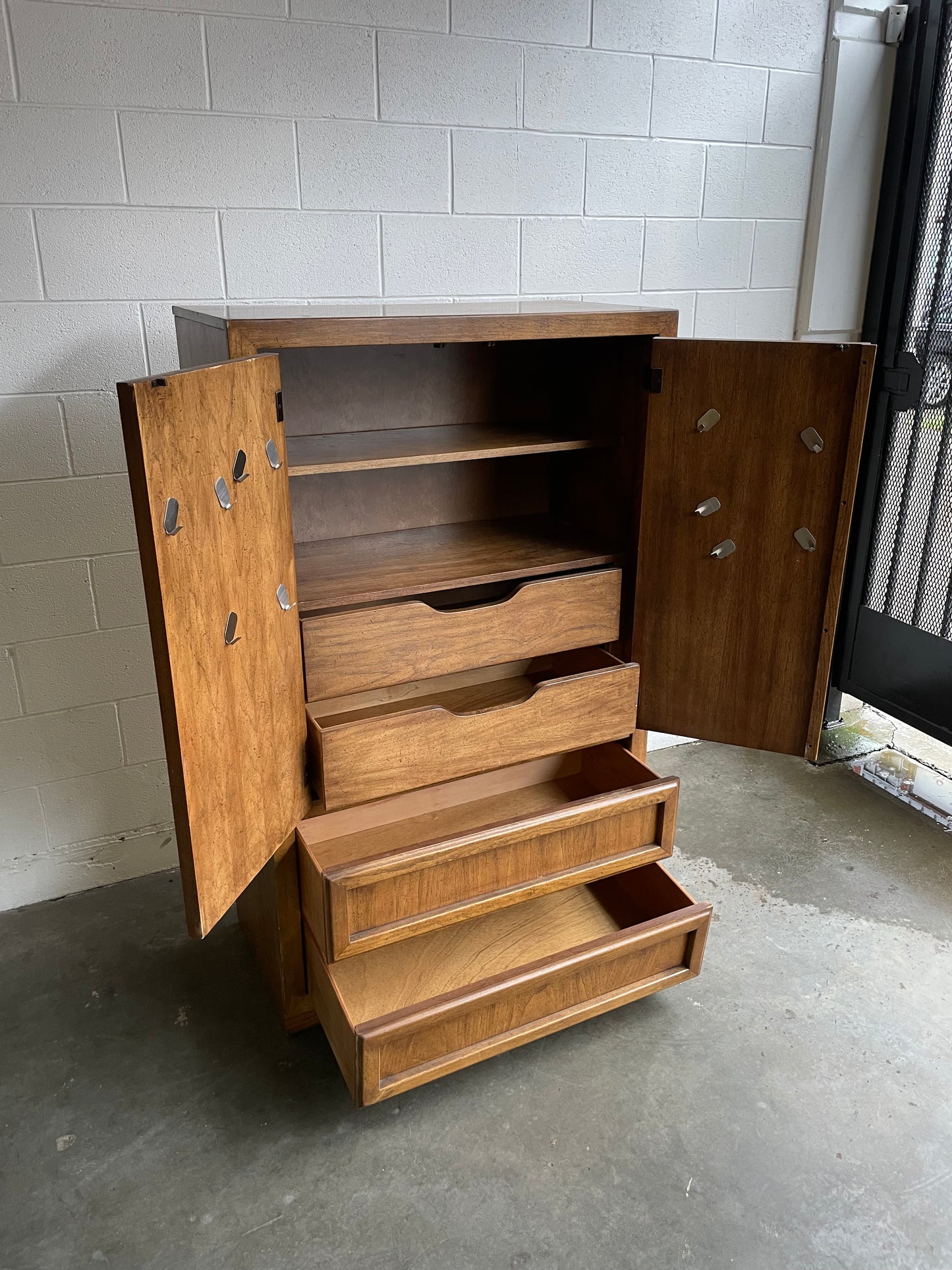 Vintage Dixie Mid Century Modern Armoire